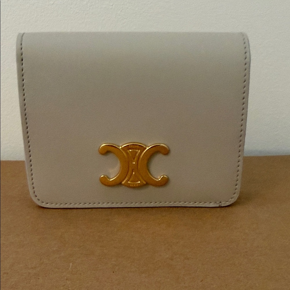 Celine Wallet with Gold Accent